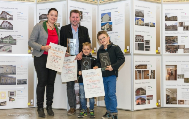 Malermeister Andreas Lengauer und seine Familie räumten beim Meisterstück-Wettbewerb im Jahr 2017 kräftig ab.